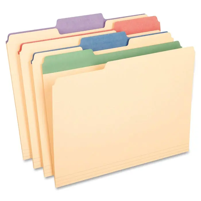 Fan Favorite Pendaflex Color Tab File Folder, Letter Size, 1/3 Cut Tabs, Manila, Pack of 50